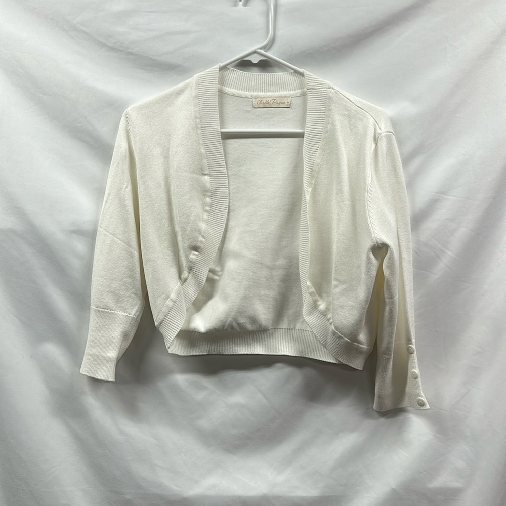 Belle Poque Open Front Cropped Cardigan